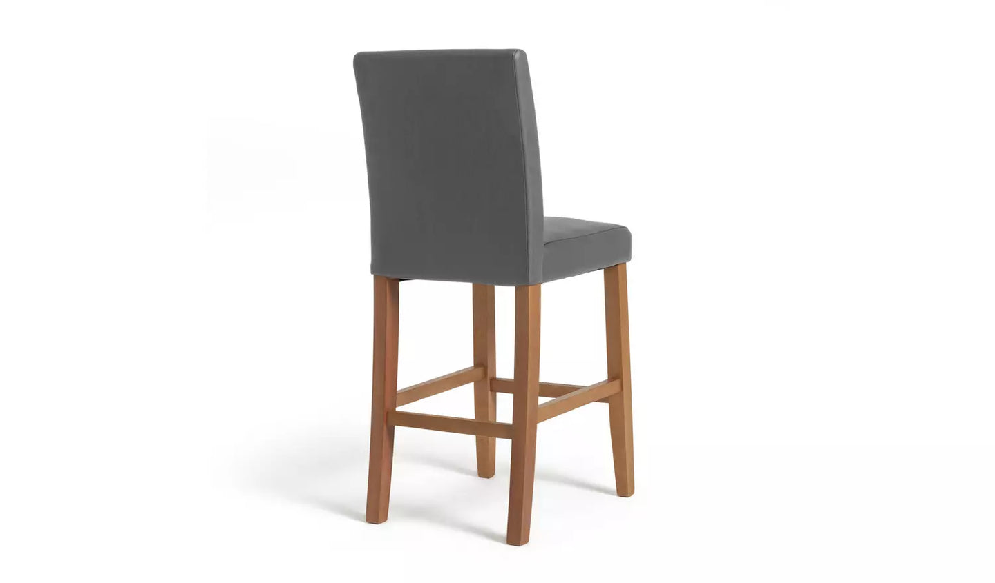 Winslow Faux Leather Bar Stool - Grey
